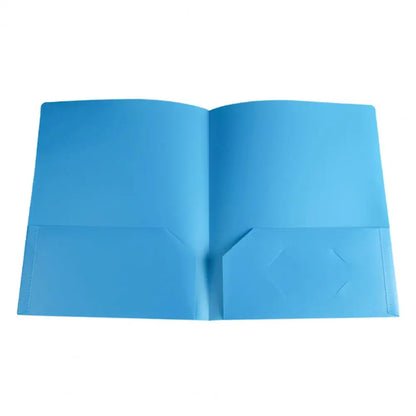Plastic Folder with 2 Pockets Business File Organizers Card Slot Office Document Letter Size Paper Organizer Students Supplies