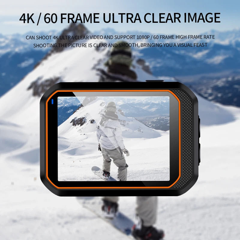 4K Dive Action Camera 4K HD With Remote Control Waterproof Sport Screen Drive Recorder 4K Sports Helmet Action Cam