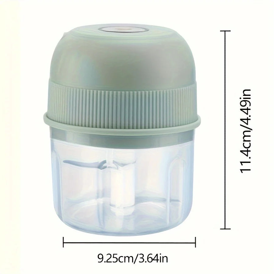 260ML Electric Charging Mini Garlic Masher Portable Onion Chopper Meat Grinder Kitchen Vegetable Blender for Household Use