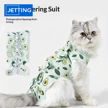 Pet Neutering Suit Cat Postoperative Recovery Anti Licking Clothing Adjustable Cat Wound Protective Clothes Pet Supplies