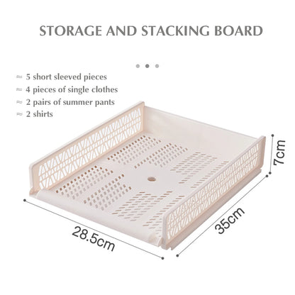 Bedroom Storage Shelves Wardrobe Closet Layered Partitions Home Drawers Organizer Stackable Storage Box Space Separation Tool