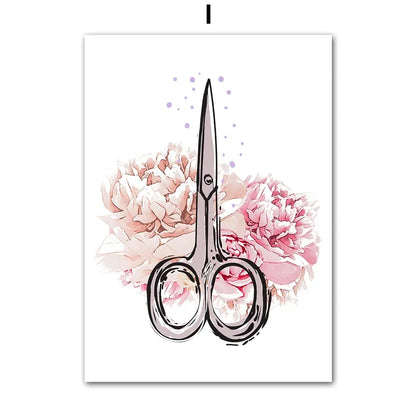 Wall Art Canvas Painting Flower Fashion Girl Lovely Hands Nail Polish Art Salon Decor Poster And Print Living Room Wall Pictures