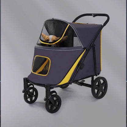 Manufacturing Large Foldable Cat Strollers, Popular Luxury Pet Dog Strollers for Travel
