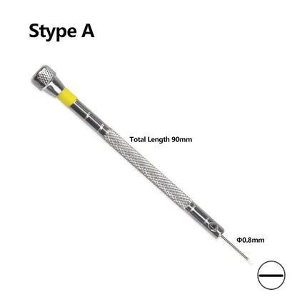 Small 0.8-1.6mm Steel Screwdriver For Watch Glasses Repairing Portable Hand Tools Band Removal With Mini Link Pins Watchmaker