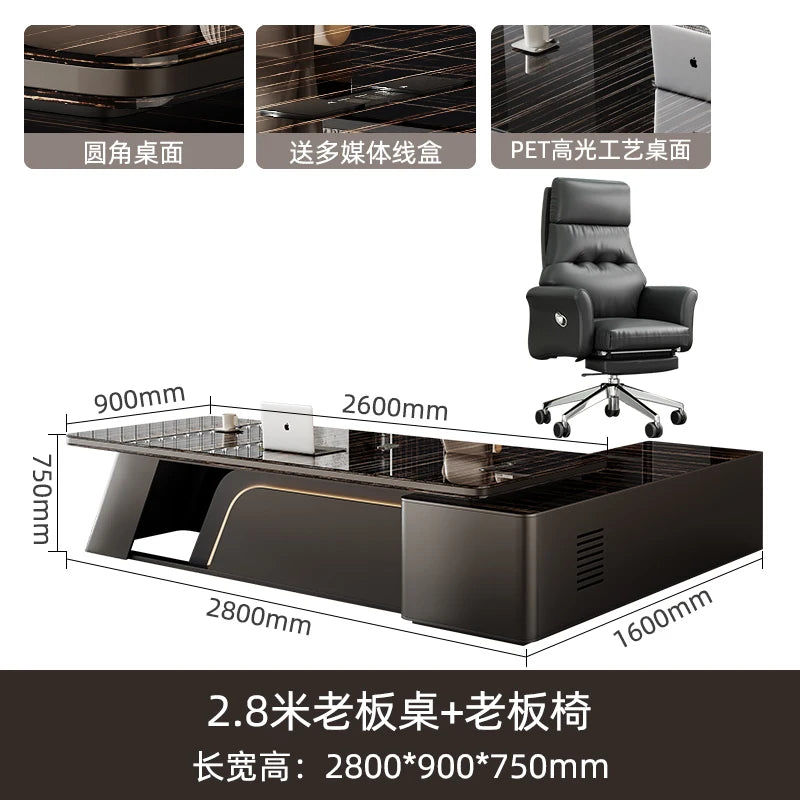 Space Saving Modern Office Desk Storage Executive Computer Office Desk Minimalist Lshaped Escritorio Oficina Office Furniture