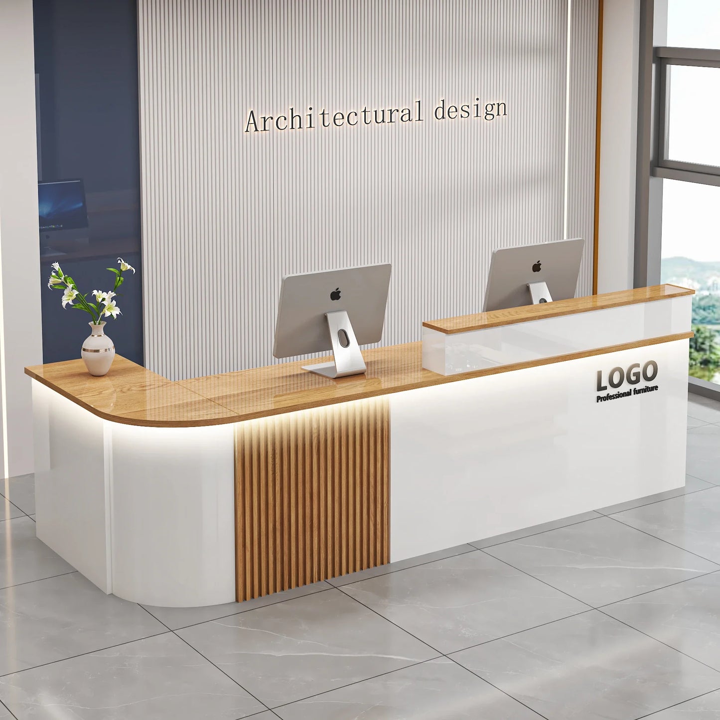 Professional Office Bar Counter Simple Luxury Beauty Design Reception Desk Modern Salon Bancone Bar Lusso Commercial Furniture