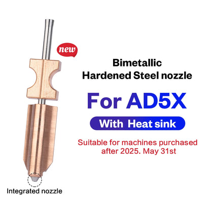 BLV® Flashforge AD5X Bimetallic Hardened Steel Nozzles New Upgraded Detachable Nozzle 3D Printer Parts