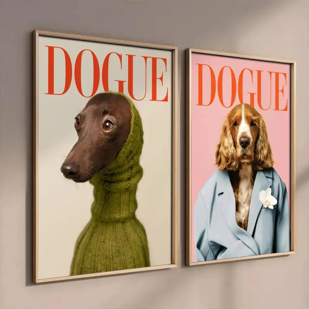 Dogue Painting Calligraphy Canvas Painting Art for Bedroom Living Room Home Decor Wall Decoration Decals Gift