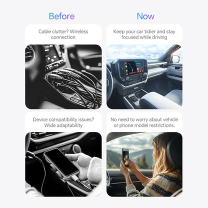 Wired to Wireless CarPlay and Android Auto 2in1 Mini Box  5GHz WiFi5 Transmission Speed Plug and Play Fashionable and Portable
