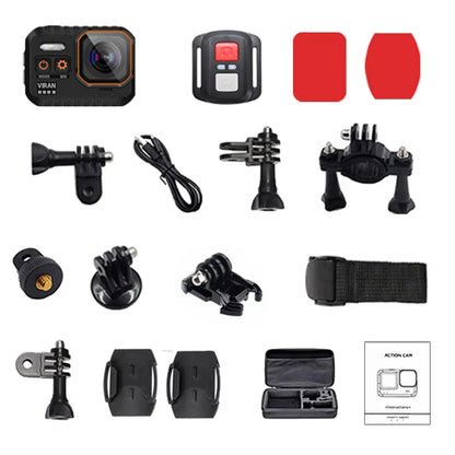 Action Camera 4K With Remote Control Screen Waterproof Sport Camera drive recorder Sports Camera Helmet Action Cam