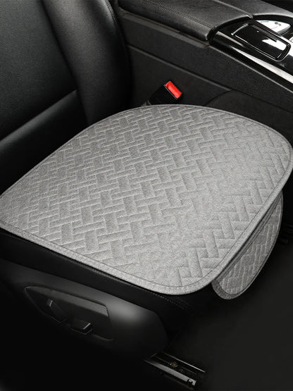 Car Seat Cushion, All Season Universal Linen, Driver's Seat Cover, Small Waist, Single Piece Three Piece Set, Half Pack