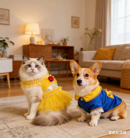 Pet Clothing Fashion Dog Tuxedo Costume, Elegant Cat Clothes & Pet Holiday Dress Accessories for Wedding Party