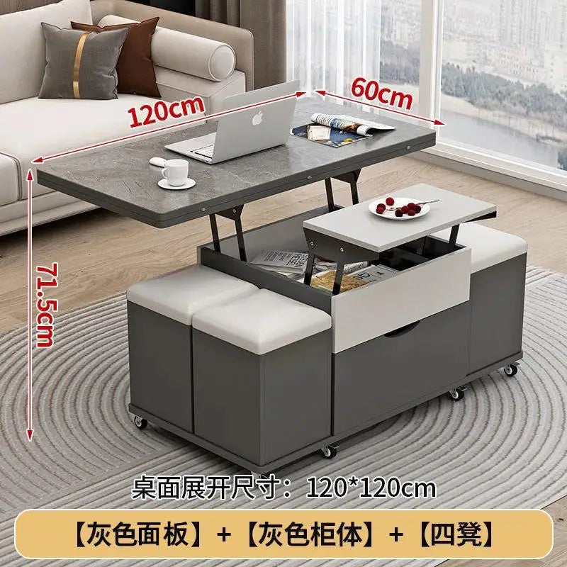 Design Black Dining Table Multifunction Storage Legs Luxury Dining Table Living Room Vase Mesa Plegable Portatil Furnitures