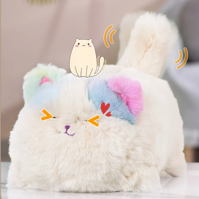 Cute Plush Toys Simulation Cat Dog Interactive Kids Huggy Pets Speak Electronic Accompanied Toy Children Gifts Birthday Awards