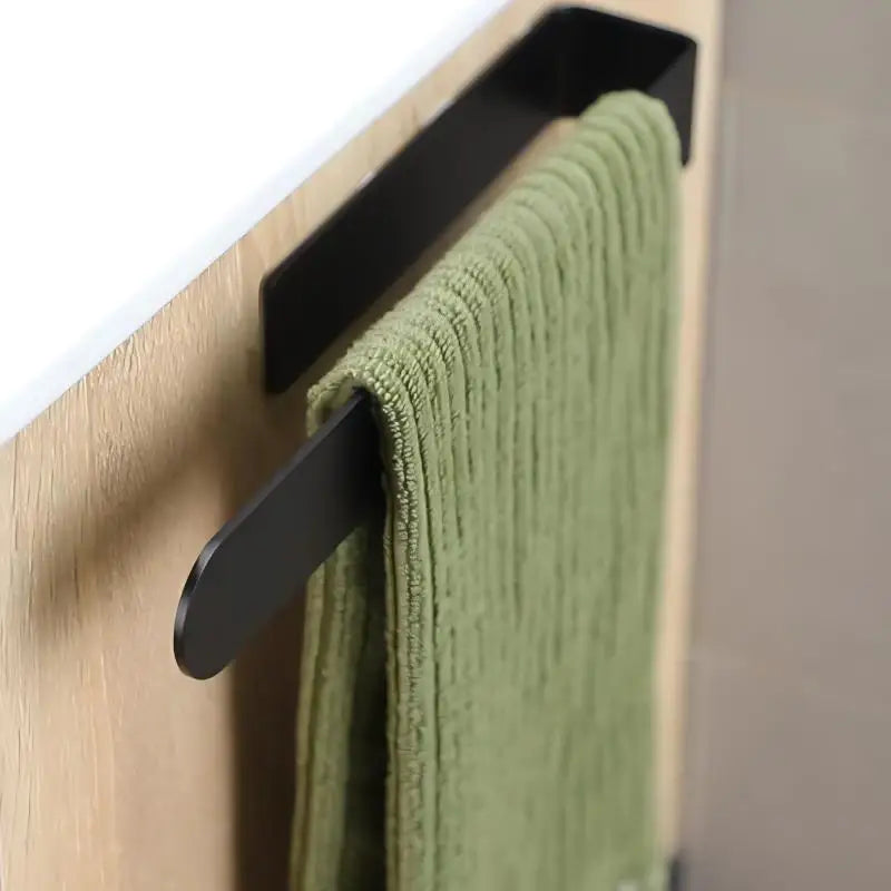 Towel Rack Non-punched Towel Bar Bathroom Accessories Self-adhesive Bathroom Kitchen Towel Hand Metal Rack Household Items