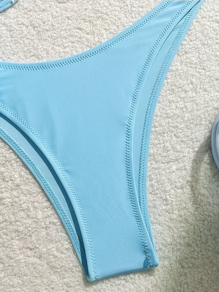 2025 New Sexy Bikini Set Women Swimsuit 3d Flower Strap Swimwear Push Up Thong Bathing Suit Underwire Biquini 2 Piece Beachwear