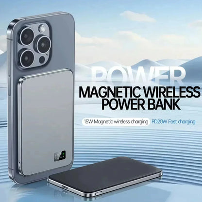 Lenovo 500000mAh PD22.5W Magnetic Power Bank 2027NEW Fast Charging Wireless External Battery For Magsafe For Xiaomi iPhone