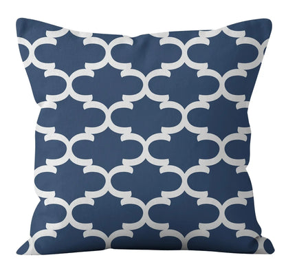 Modern Fashion Nordic Sofa Simple Cushion Cover Living Room Decoration Pillow Cover Navy Blue Geometric Pillow Cover