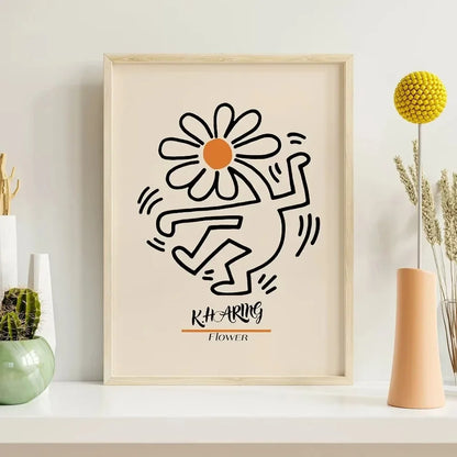 Modern Gallery Wall Art  Picasso Bauhaus Orange Exhibition Canvas Painting Posters for Living Room Home Decor  Stylish Prints fo