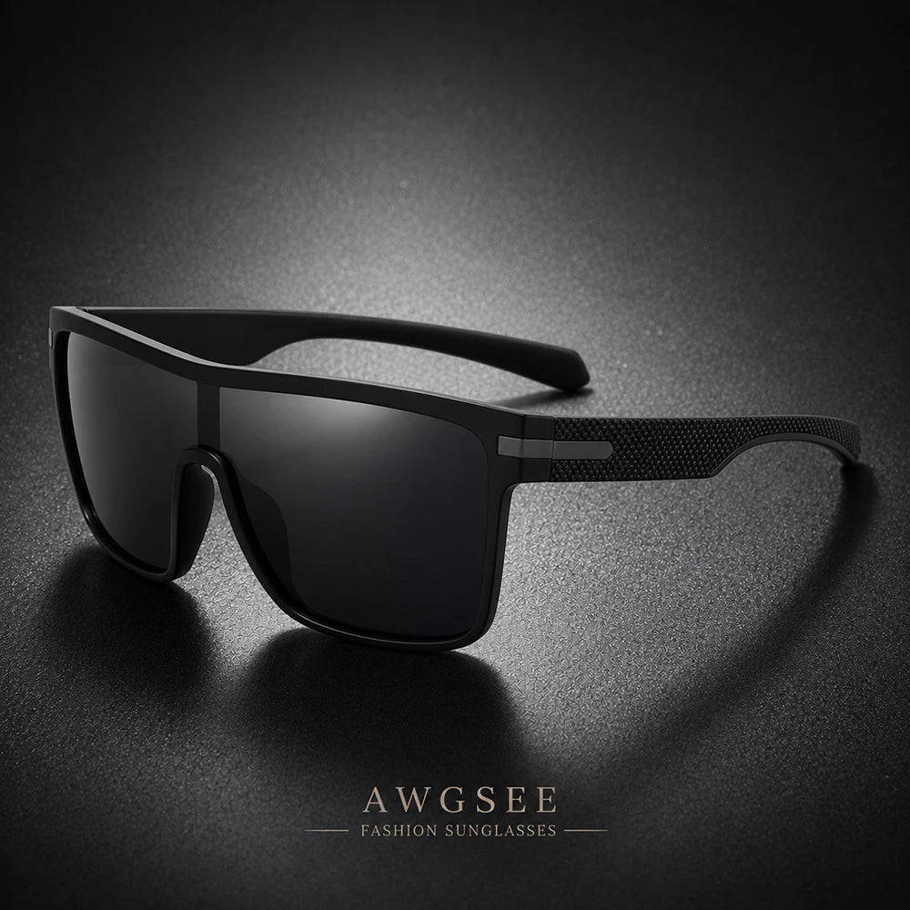 Oversized Square Sunglasses Men Women Monolithic Lens Anti Glare UV400 Driving Shades Outdoor Sport Vacation Fashion Sun Glasses
