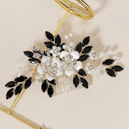 Dark Style Bridal Hair Comb Black Series Wedding Headpiece Hair Accessories Fashionable Holiday Halloween Party Gifts For Women