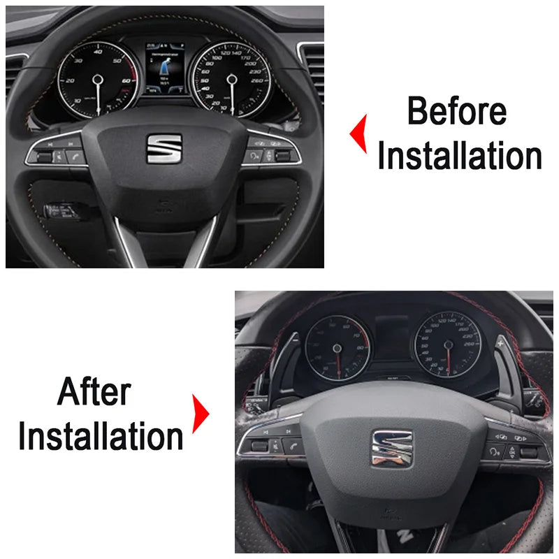 Paddle Shifter for Seat Alhambra Ateca Leon4 5F FR Cupra Car Steering Wheel Paddles Extend DSG Stickers for Seat Leon 2021 Mk4