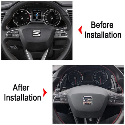 Paddle Shifter for Seat Alhambra Ateca Leon4 5F FR Cupra Car Steering Wheel Paddles Extend DSG Stickers for Seat Leon 2021 Mk4