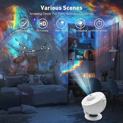 13 in 1 Star Projector, Planetarium Galaxy Projector for Bedroom, Aurora Projector, Night Light Projector for Kids Adults