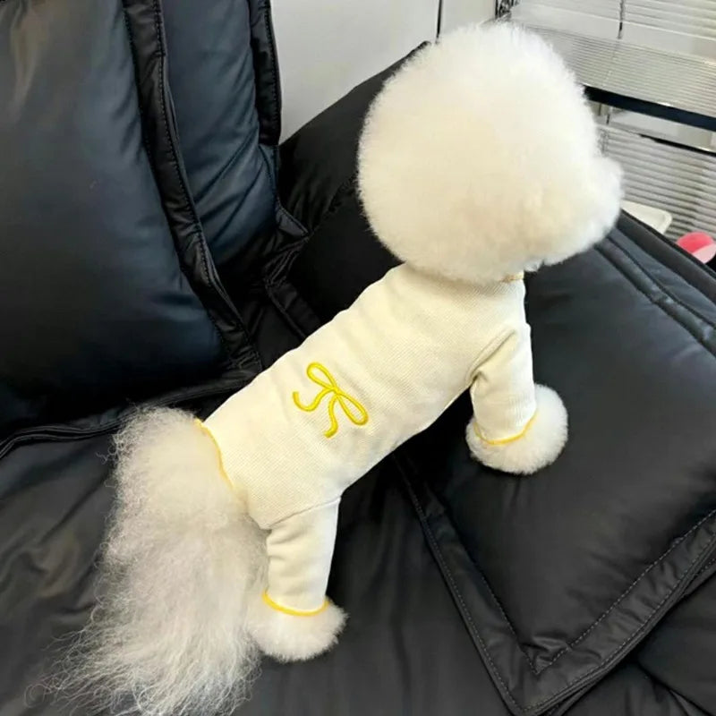 Pet Bichon Home Clothes Summer Belly Protector Pajamas Puppy Soft Four Legged Clothes Teddy Casual Jumpsuits Clothes