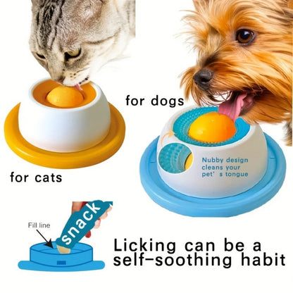 Dog Stimulation Toys Pet Lick Mat Slow Feeder Yogurt Licking Plate Interactive Cats Dog Snack Bowl Tiring Bowls Dental Care Tool