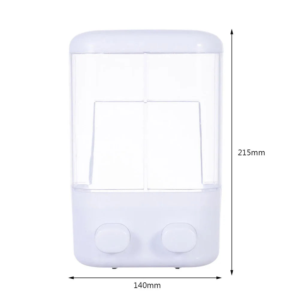 500ML Wall Mounted Shampoo Soap Dispenser Bathroom Non-punching Manual Press Soap Liquid Dispenser Touchless Disinfectant Bottle