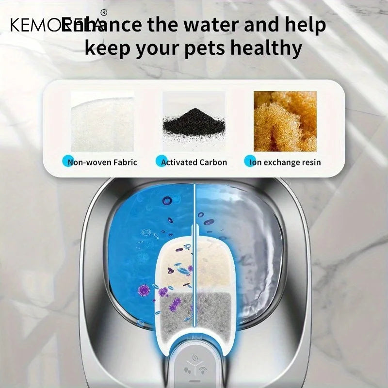10/12 PCS Pet Water Fountain Filter Sponges Replacement for 135 Fl Oz/4 L Cat Dog Drinking Fountain Compatible with Water Founta