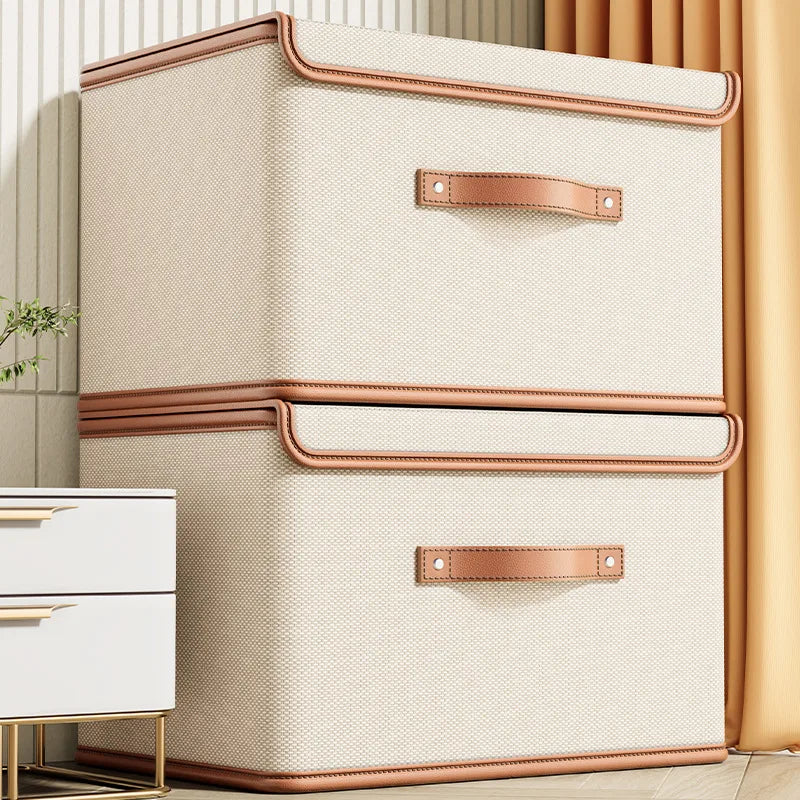 Fabric Box With Lid Large Storage Box Use Wardrobe Clothing Organizing  Quilt Storage Box Clothes Toys Storage Organizer