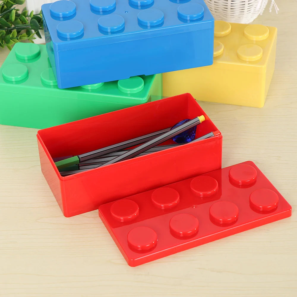 storage box Creative Storage Box Building Block Shapes Plastic Saving Space Box Superimposed Desktop Handy Office Supplies