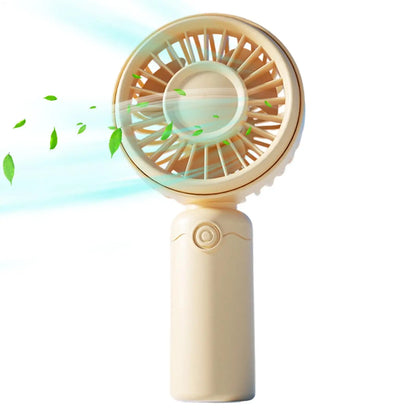 Portable Handheld Personal Fan 3 Adjustable Speed Quiet USB Rechargeable Cooling Fan Ideal For Indoor Outdoor Home Office School
