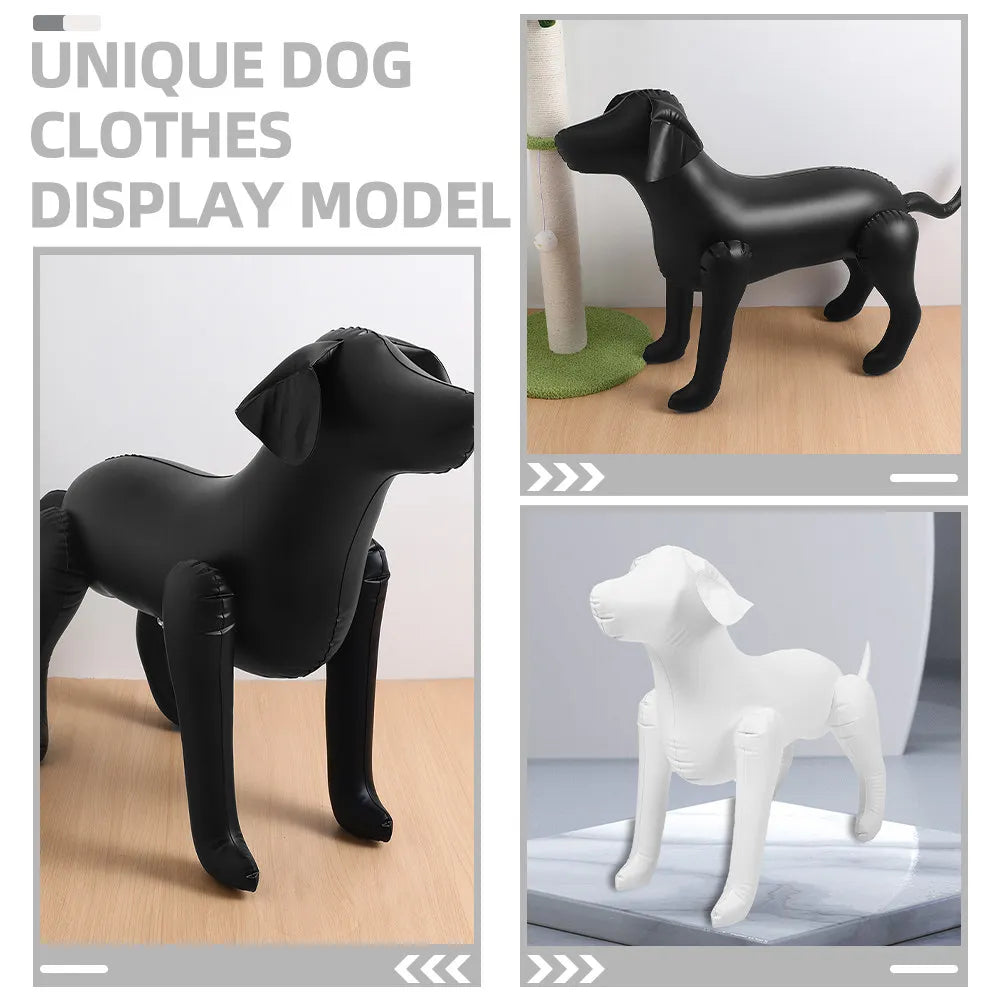 2Pcs Pet Clothing Display Dog Mannequins PVC Standing Dog Apparel Display for Shops Mannequins Standing Models