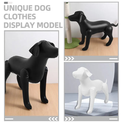 2Pcs Pet Clothing Display Dog Mannequins PVC Standing Dog Apparel Display for Shops Mannequins Standing Models
