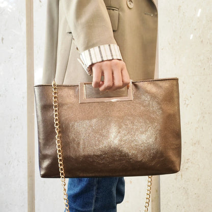 Fashion Office Lady Elegant Chain Shoulder Bag Pu Leather Handbags Women Y2k Stylish Crossbody Bags ladies Clutches