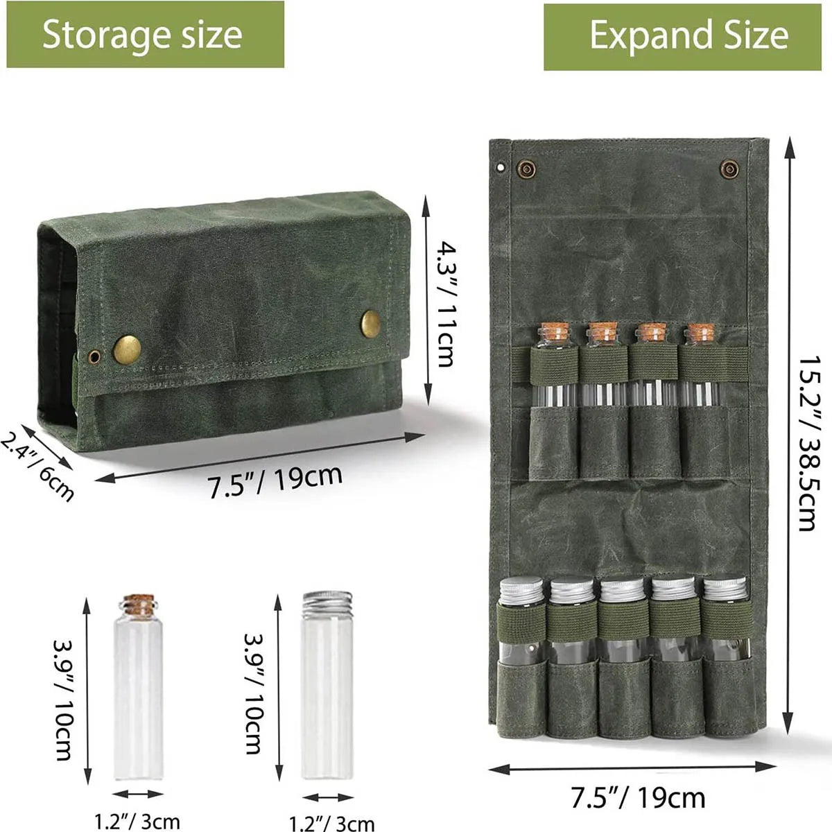 Outdoor Camping Spice Bottle Bag Set Portable Camping Picnic Seasoning Bottle Storage Bag Condiment Jar Seasoning Bottle Holder