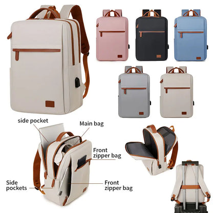 Fashionable and Simple Large-Capacity Backpack for Daily Commuting and Office Use