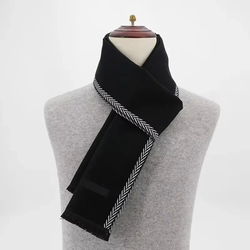 2024 Luxury Brand Winter Plaid Cashmere Scarf for Men Warm Neck Scarfs Male Business Scarves Long Men's Pashmina Shawl