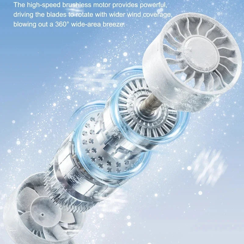Lenovo Desktop Clip Fan with Long Battery Life Outdoor Hose Clip Mini USB-Charging Fan for Multiple Scenarios