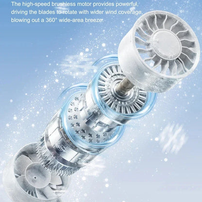 Lenovo Desktop Clip Fan with Long Battery Life Outdoor Hose Clip Mini USB-Charging Fan for Multiple Scenarios