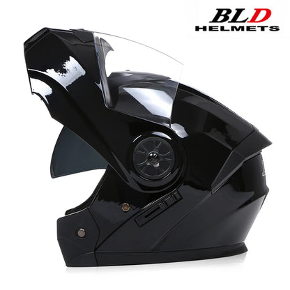 Modular Motorcycle Helmet with Double Lens & Flip Up Face Shield Professional ECE/DOT Certified Casco for All Season Riding
