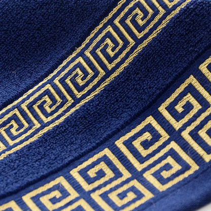 Large 140x70cm Bath Towels Cotton Thick Shower Towel Cover Embroidered Gift Sport Colors - Blue White Brown Black Green Grey