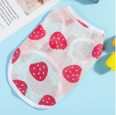 조끼Pet Clothing Original Cartoon Cute Summer Westernized Cat and Dog Clothing Thin Ventilate Sweatshirt Pet Clothing Cotton Print