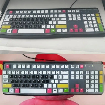 20CB Keyboard Cover for K120 MK120 Corded Keyboard Silicone Keyboard Protectors Skin Ergonomic Keyboard Protective