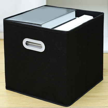 Fabric Cloth Storage Box for Book Clothes Toys Sundries Storage Foldable Closet Drawer Storage Organizer Bins Basket