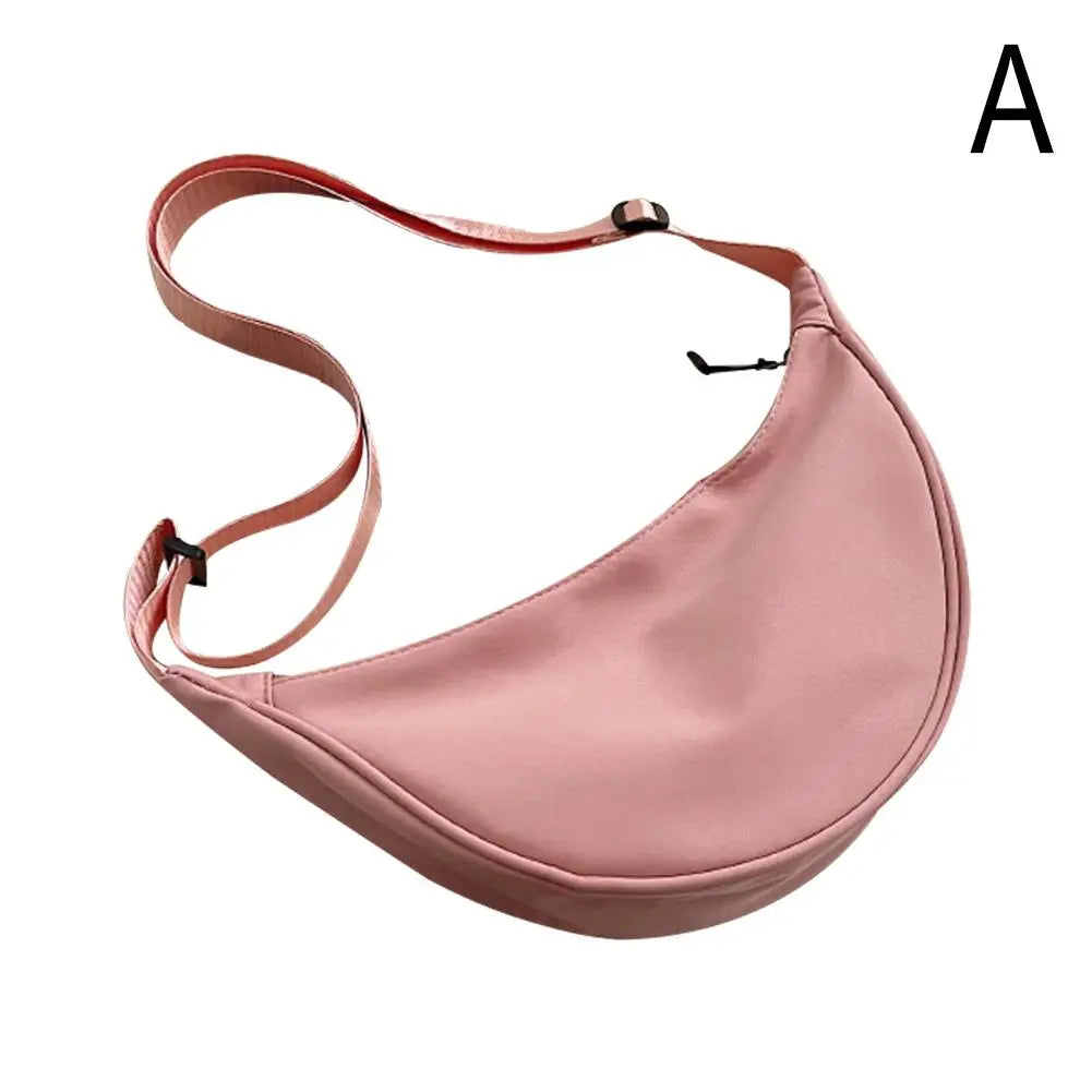 Nylon Crossbody Bag For Women Fashion Portable Casual Hobos Sport Chest Bag Underarm Bag Students Dumpling Shape Shoulder Bag