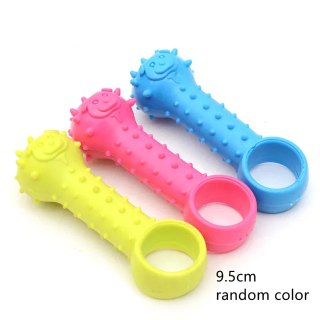 Pet Toys For Small Dogs Rubber Pacifier Ring Shape Bite Resistant Dog Toy Puppy Teeth Cleaning Chew Training Toys Pet Supplies